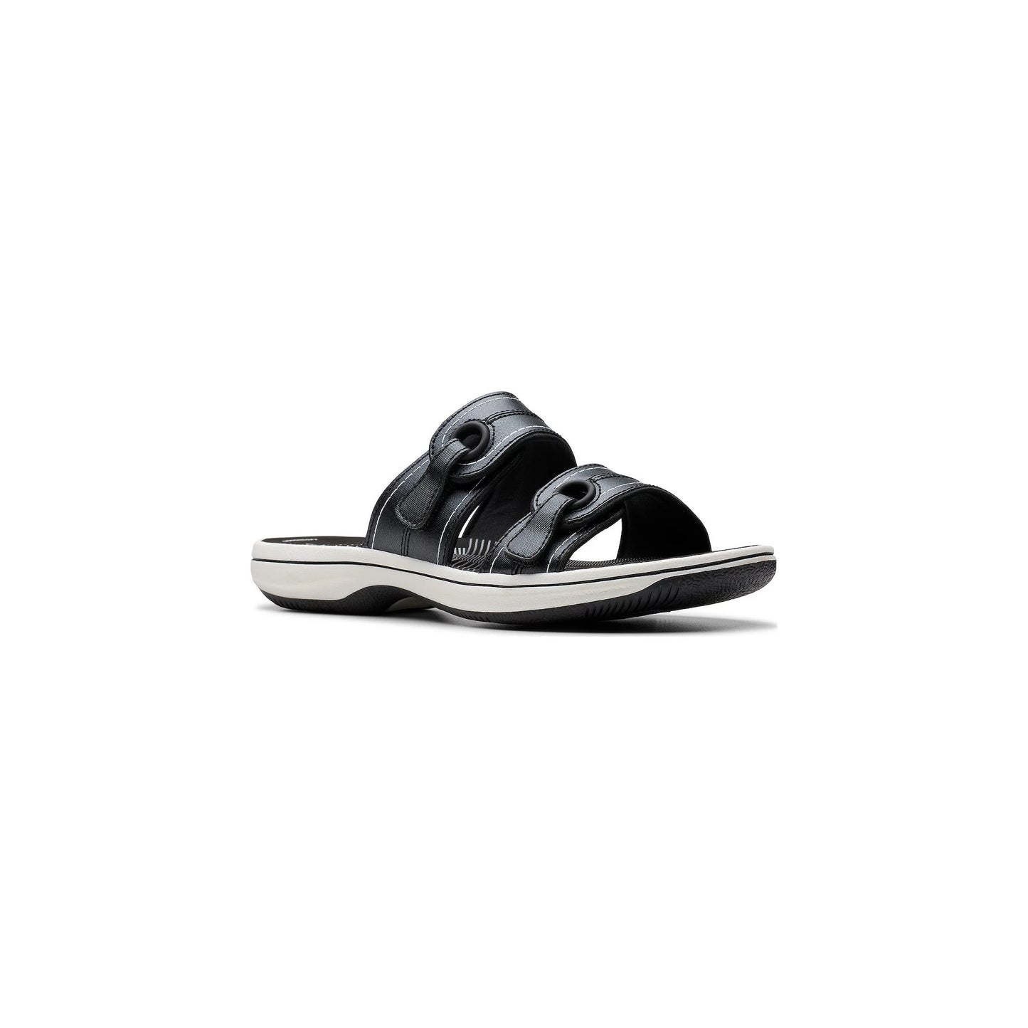 Clarks Cloudsteppers Women's Breeze Maye Slip-on Sandals - Black Patent Size 9 - Bellso