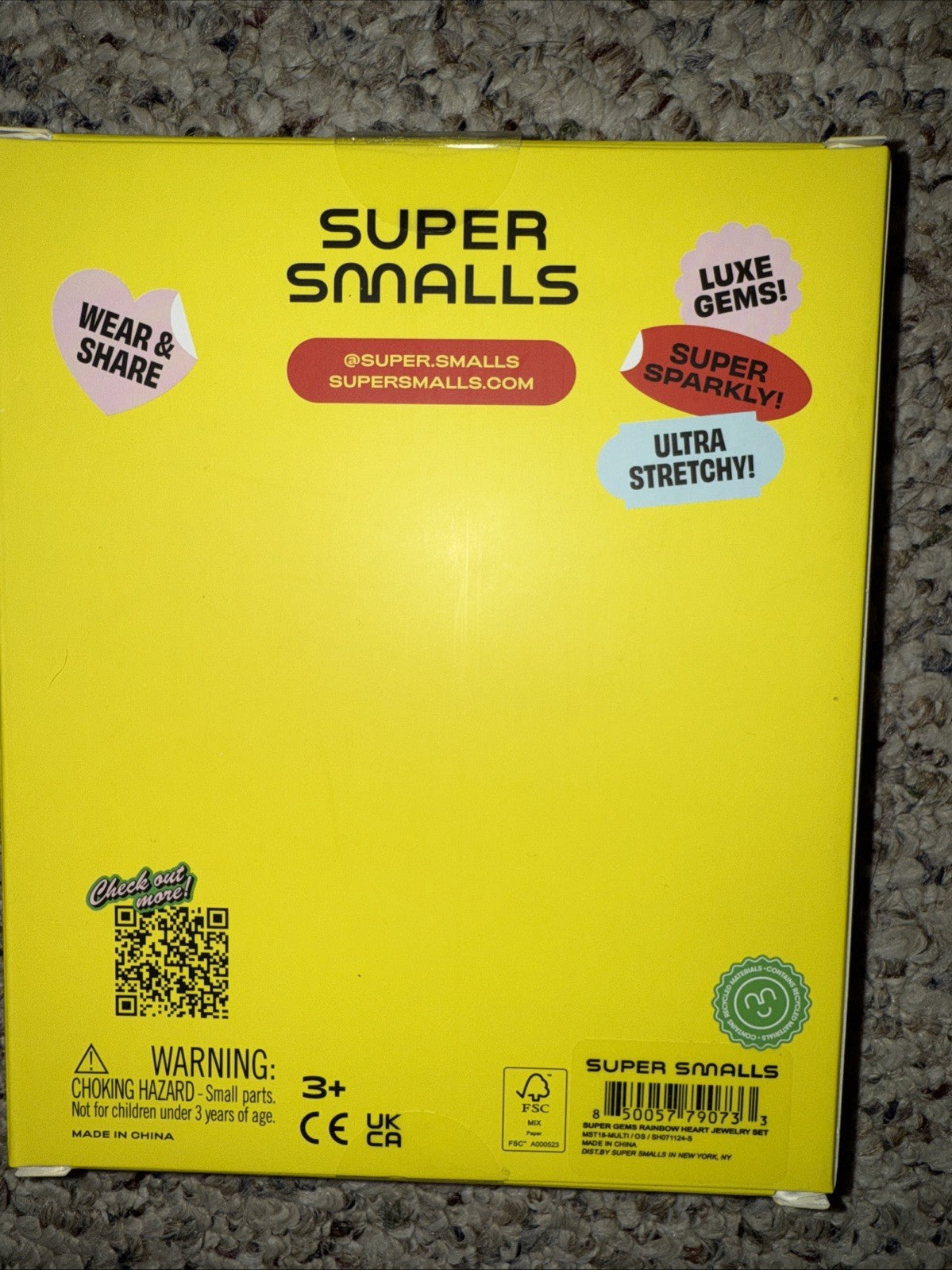 Super Smalls Heart Pendant Rainbow Necklace and Earrings Set for Girls Age 3+ - Bellso