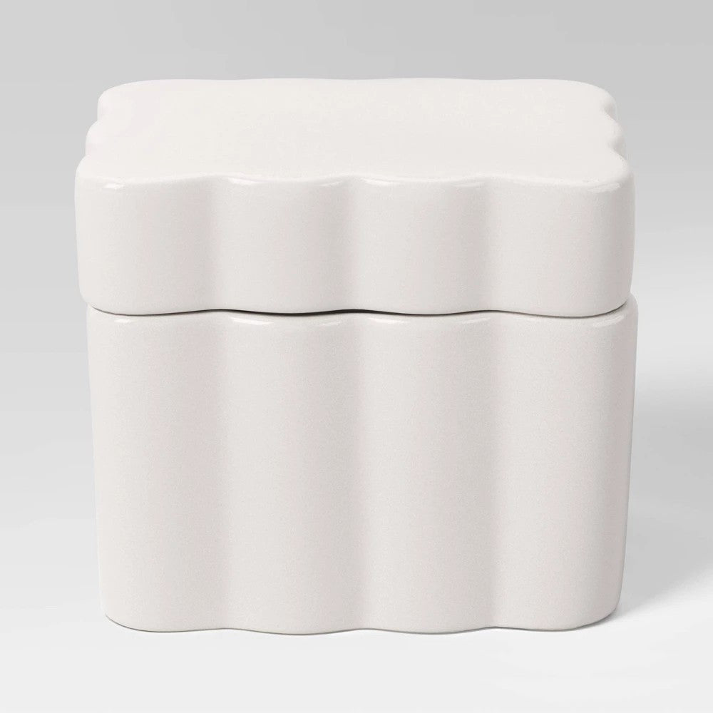 Scalloped Lidded Box White - Room Essentials™