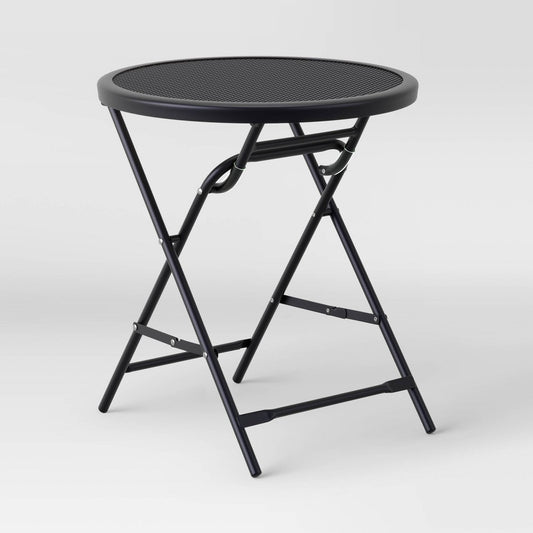 18" Metal Mesh Patio Accent Table Black - Room Essentials™ - Bellso