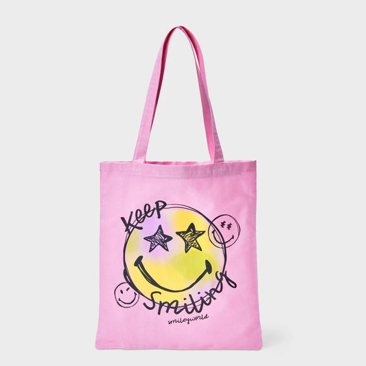 Girls' SmileyWorld Tote Bag - Pink - Bellso