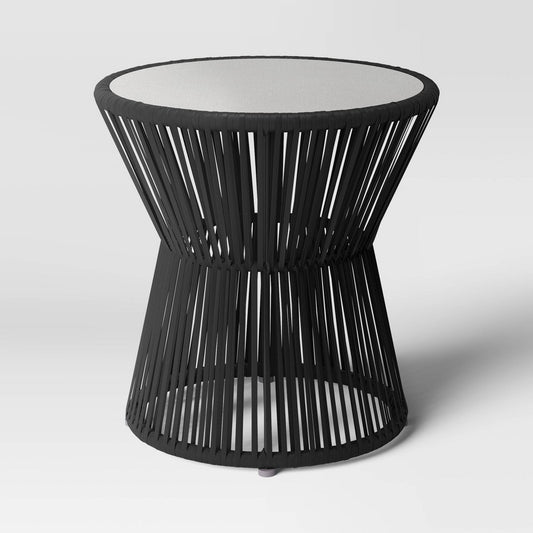 Mackworth Patio Accent Table Black - Threshold - Bellso