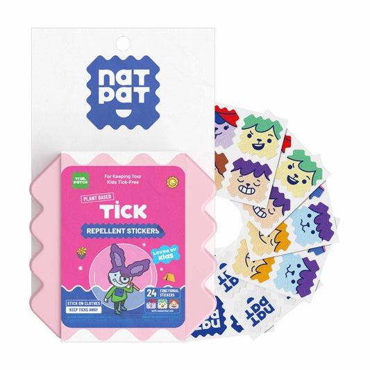 NATPAT 24ct "TrailPatch" Tick Repellent Stickers Natural and Non-Toxic for Kids & Adults, Ideal for Hiking & Outdoor