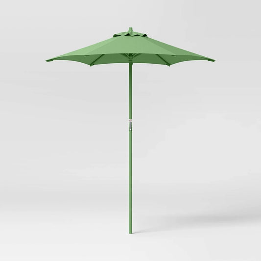 6' Round Solid Monochrome Outdoor Patio Market Umbrellas Sage Green with Sage Pole - Room Essentials™ - Bellso