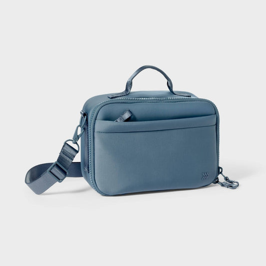 Faux Neoprene Lunch Bag Dusty Navy - All in Motion - Bellso