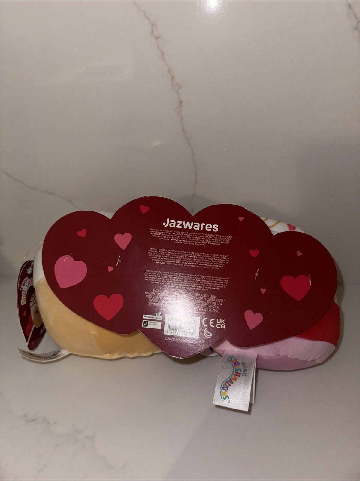 2-pack NEW, Squishmallow 5" BEATA and ANITA Valentines PLUSH Original Pink Red - Bellso