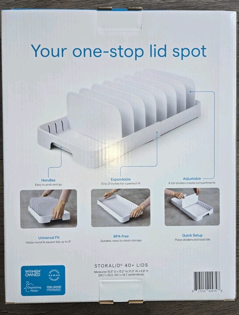 YouCopia StoraLid Food Container Lid Organizer, 40-Lid Capacity Brand New!!! - Bellso