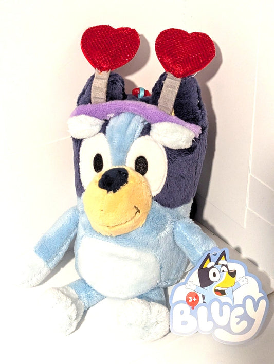 Bluey - Valentine's Plush with Backpack Clip - 9 Inch Tall - Bellso