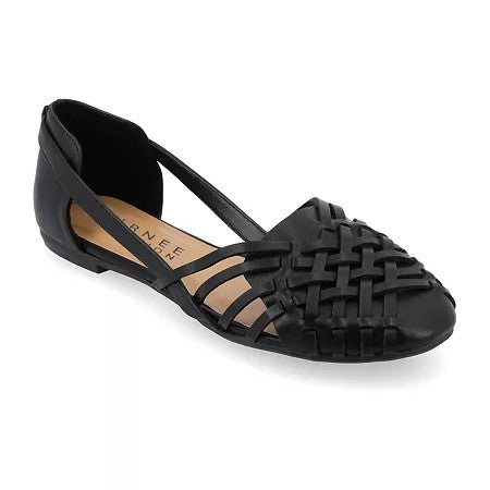Journee Collection Ekko Women's Sandals Black : 11 W, Faux Leather - Bellso