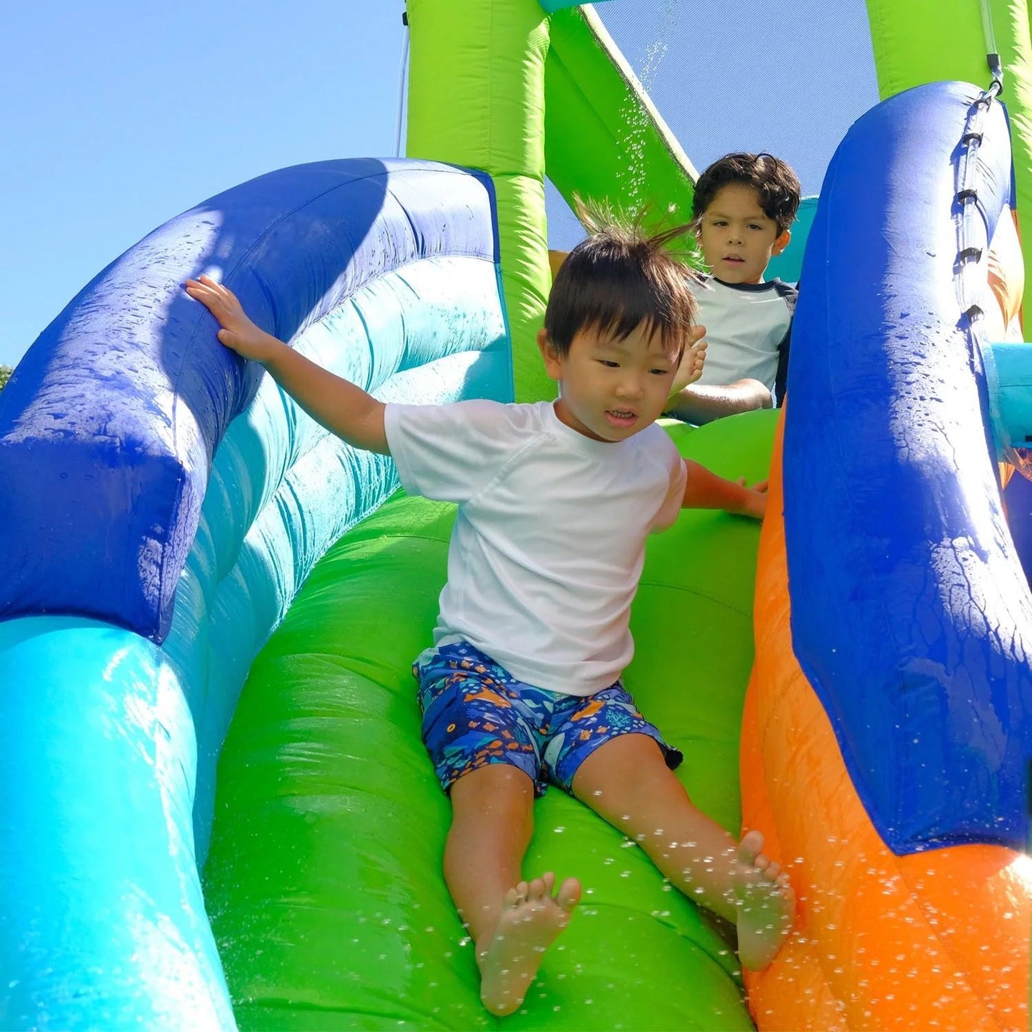 My 1st Water Slide Splash and Slide with Tunnel and Water Arch - Bellso