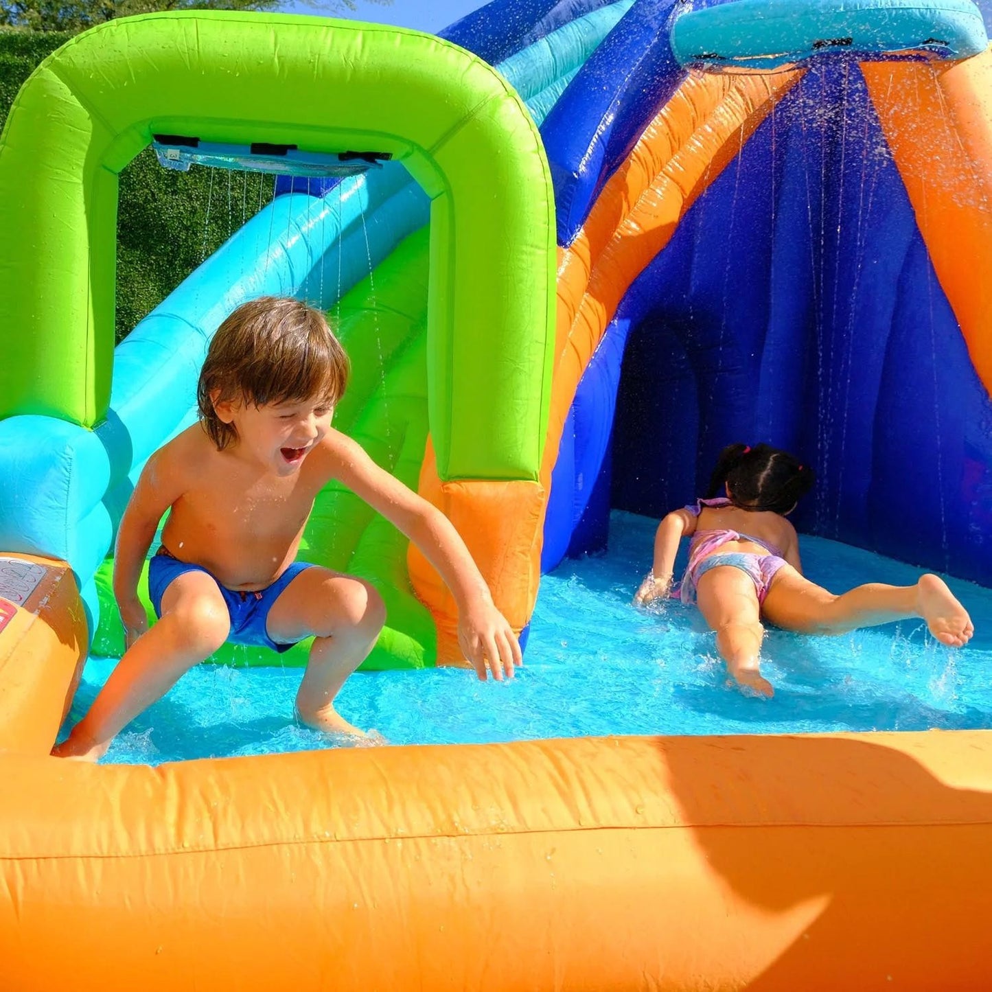 My 1st Water Slide Splash and Slide with Tunnel and Water Arch - Bellso