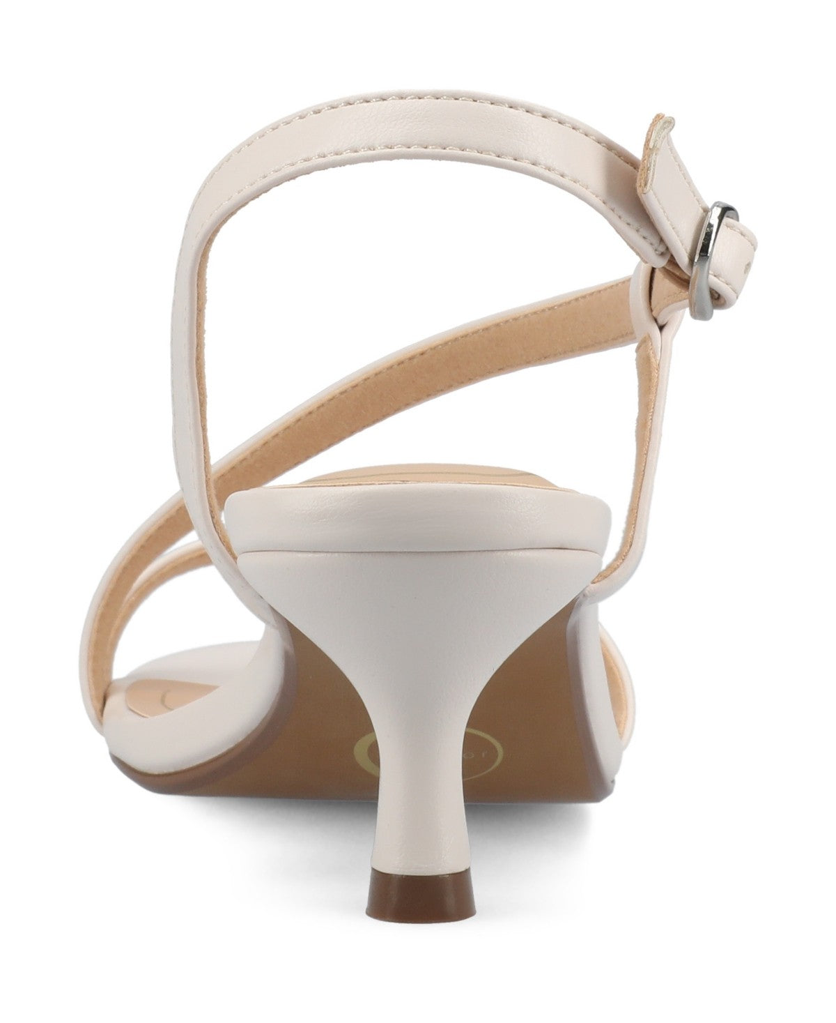 Journee Collection Women's Jemry Asymmetrical Strap Kitten Heel Strap Dress Sandals - Bone 7-1/2 - Bellso