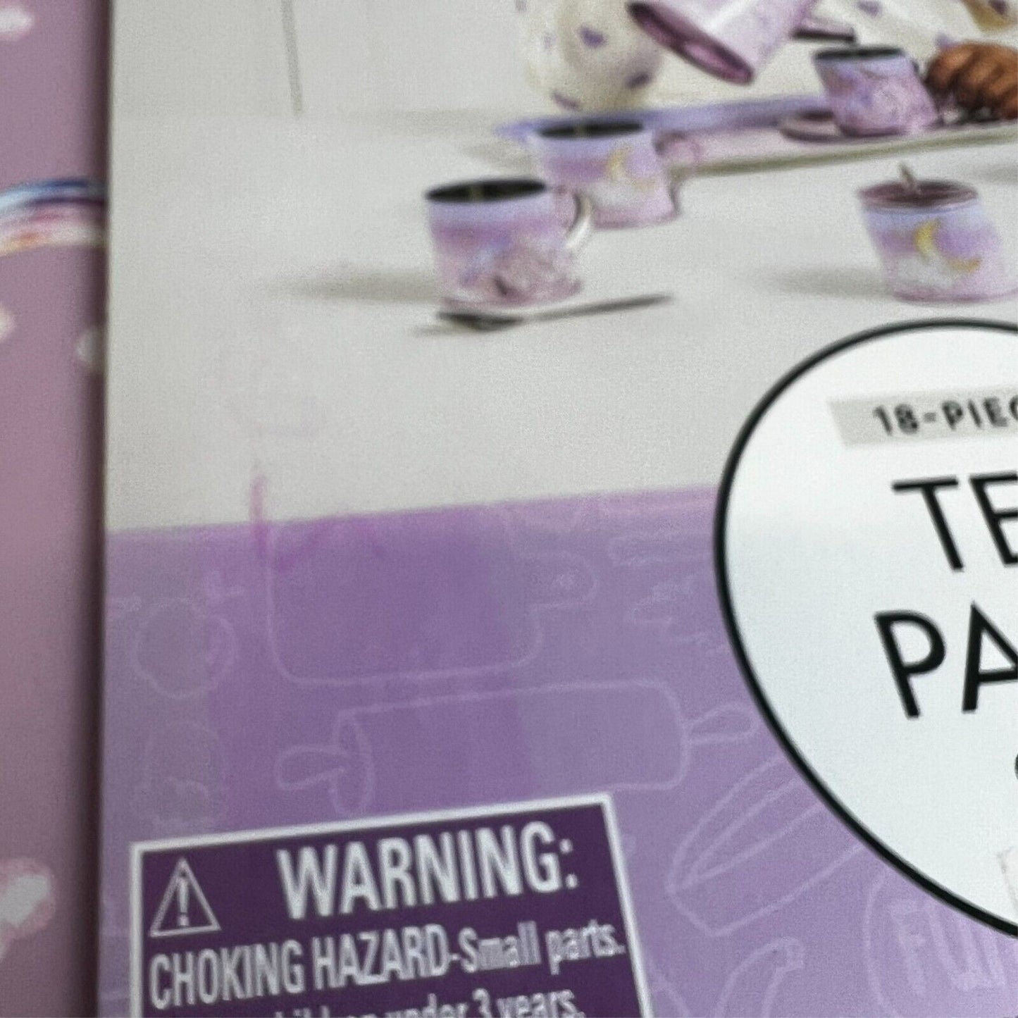 Member's Mark Purple Rainbow Tin Tea Set 18 Pc - Bellso