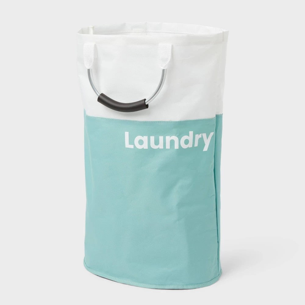 Scripted Structured Collapsible Hamper - Blue - Brightroom™