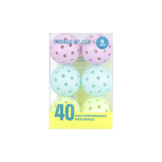Pickle O'Joe 6pk Balls Pickleballs - Pastel