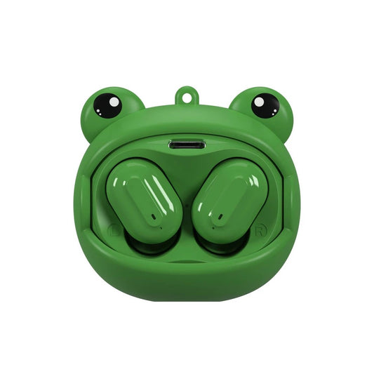 GEMS 'Frog' Spinning Animal Face TWS Earbuds - Green
