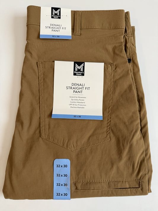 Member's Mark Men's Lightweight Comfort Waistband Straight Fit Denali Pant