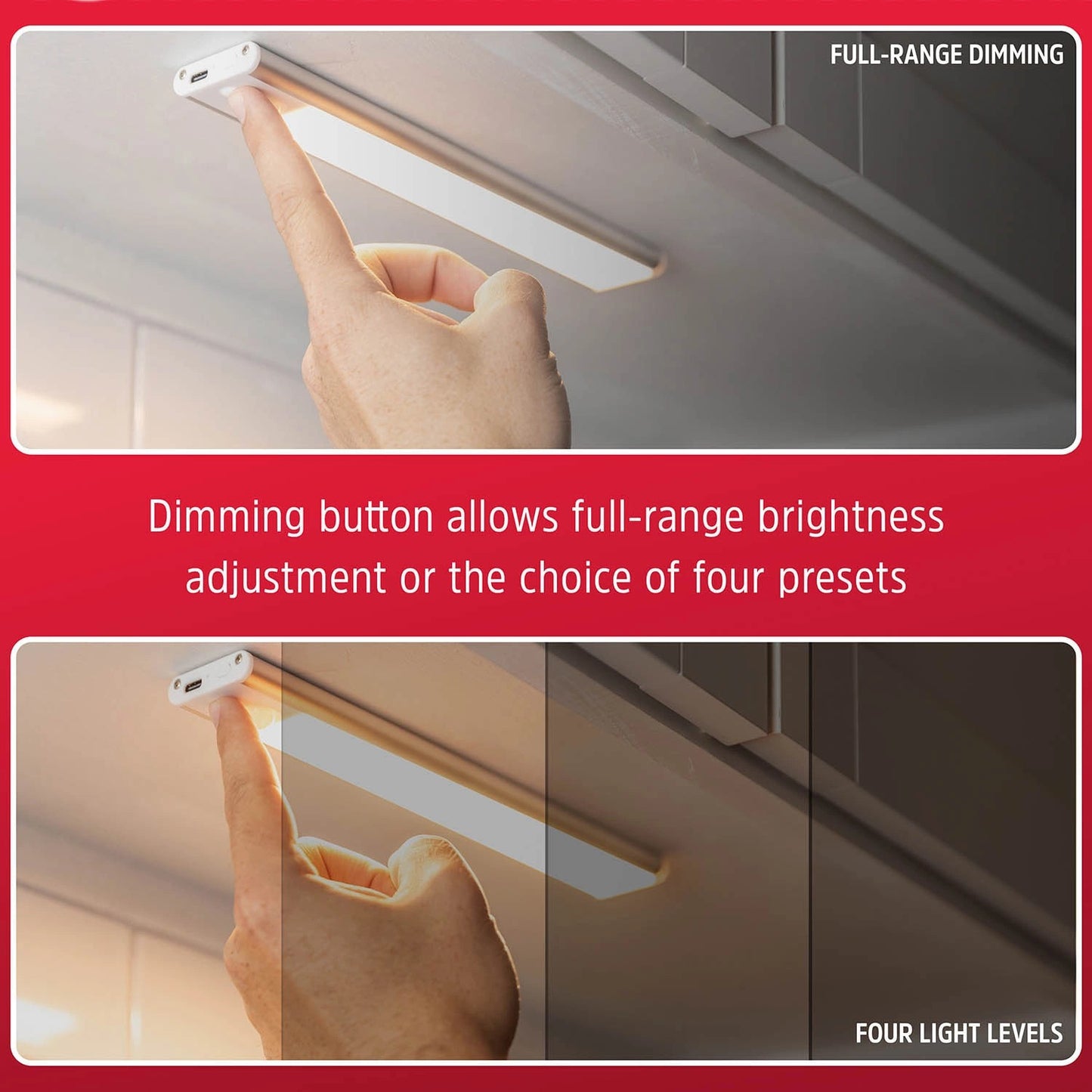 Energizer 9.5 Motion Sensing Magnetic LED Rechargeable Light Bar 2 Pack - Bellso