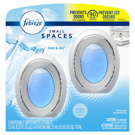 Febreze® Small Spaces Air Fresheners, Linen Sky™, 0.5 Oz, Pack of 2 Air Fresheners - Bellso