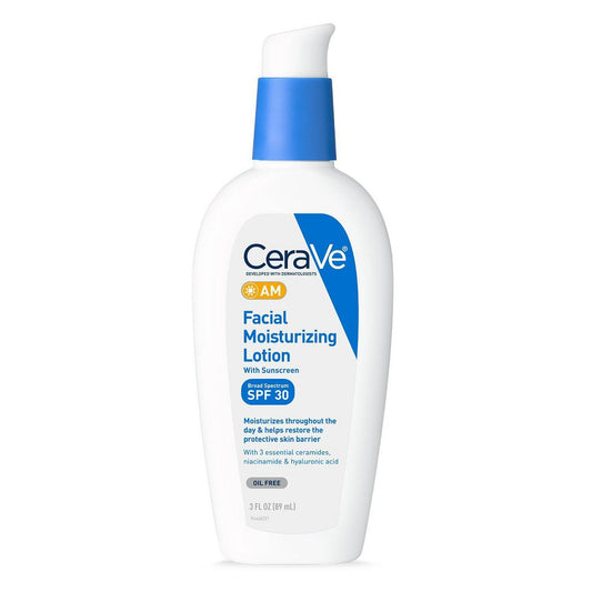 CeraVe AM Facial Moisturizing Lotion SPF 30, Oil-Free (3 Fl. Oz.) - Bellso