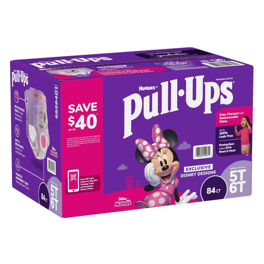 Huggies Pull-Ups Training Pants for Girls, 5T-6T 50+ Pounds (84 Count) - Bellso