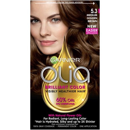 Garnier Olia Brilliant Color - 5.3 Medium Golden Brown - 6.3 Fl Oz - Bellso