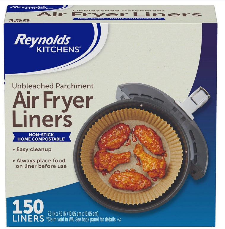 Reynolds Kitchens Unbleached Parchment Air Fryer Liners, 150 Ct - Bellso
