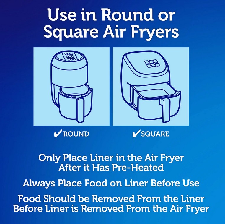 Reynolds Kitchens Unbleached Parchment Air Fryer Liners, 150 Ct - Bellso