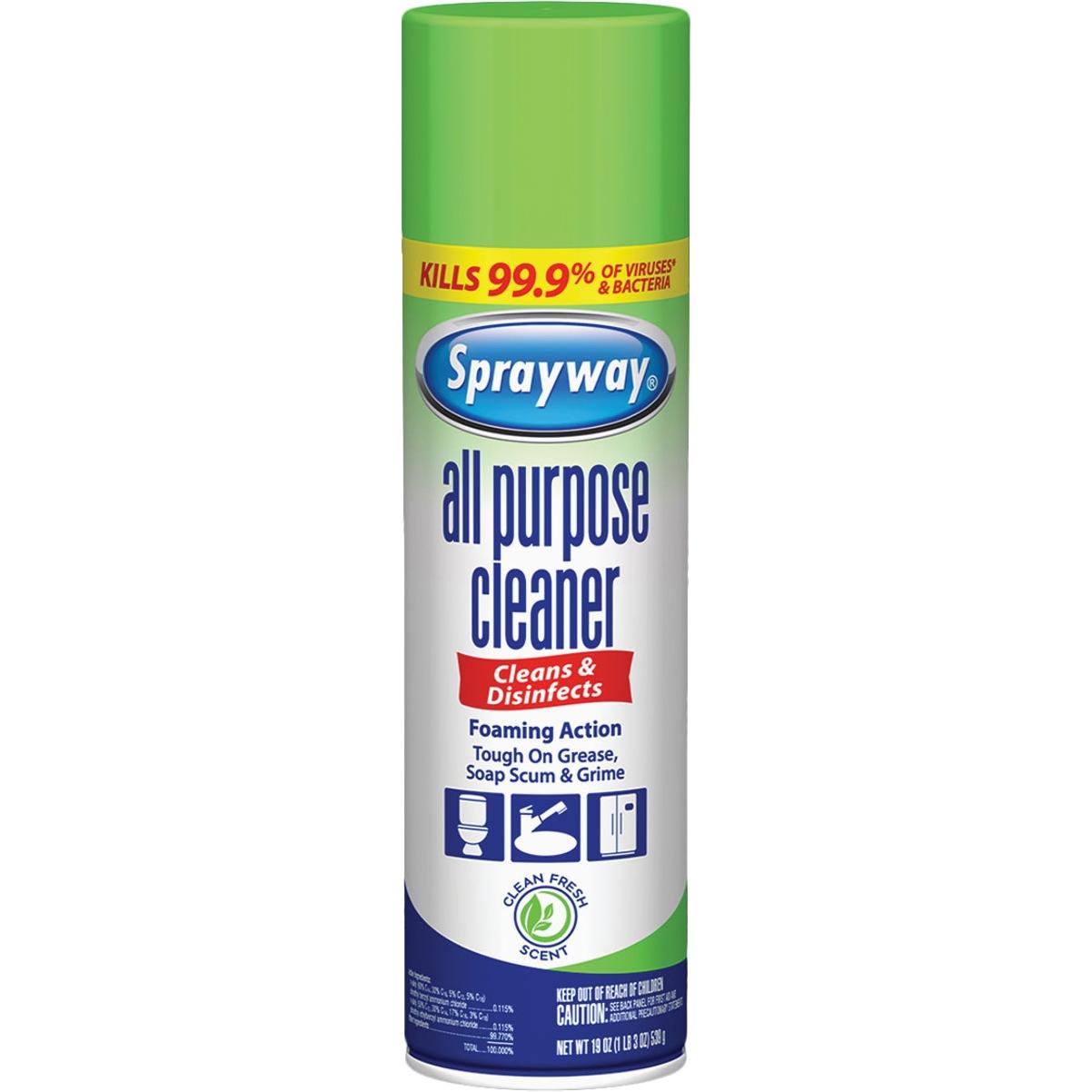 Sprayway Clean Fresh Scent Foaming Action All Purpose Cleaner, 19 Oz