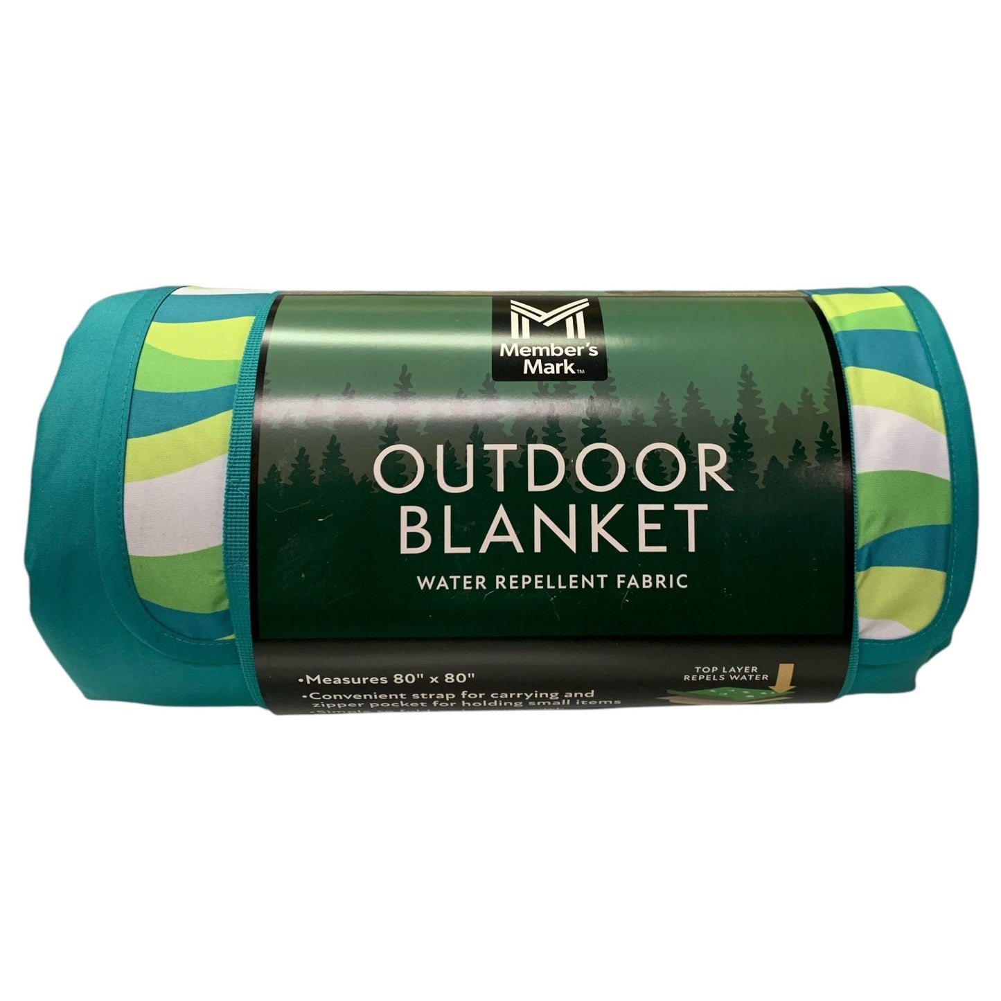 Member's Mark Water Resistant Outdoor Blanket with Zipper Pocket, 80"x80 - Bellso
