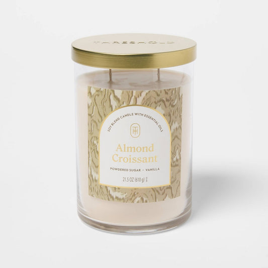 2 Wick 21.5oz Lidded Jar Candle Almond Croissant - Threshold™