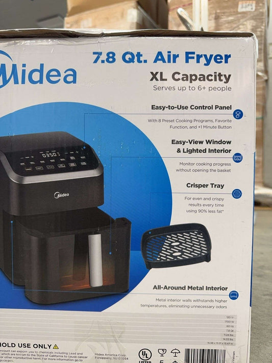 Midea HeatXpress 7.8 Qt. 8-in-1 XL Capacity Air Fryer Oven with Easy-View Window