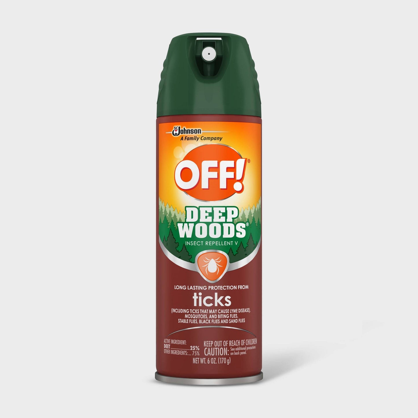 OFF! Deep Woods Tick Insect Repellent Bug Spray 25% DEET - 6oz