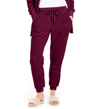 Hippie Rose Juniors' Plush Jogger Pants - Ethereal Plum Size L - Bellso