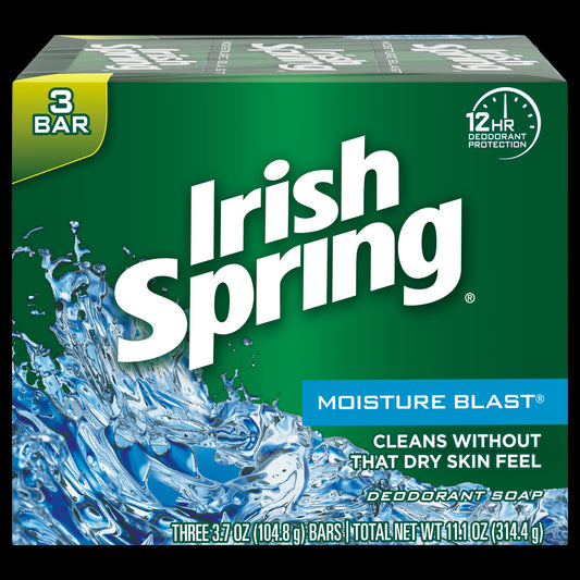 Irish Spring Moisture Blast Bar Soap, 3CT - Bellso