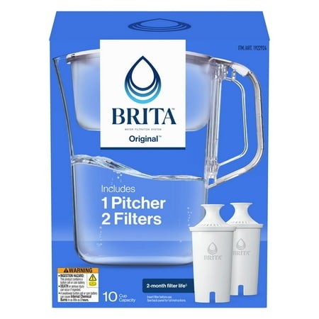 Brita Champlain Water Filter Pitcher 10 Cup with 2 Filters