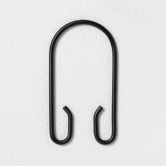 Decorative Shower Curtain Rings 12pc Set Matte Black - Hearth & Hand™ with Magnolia - Bellso