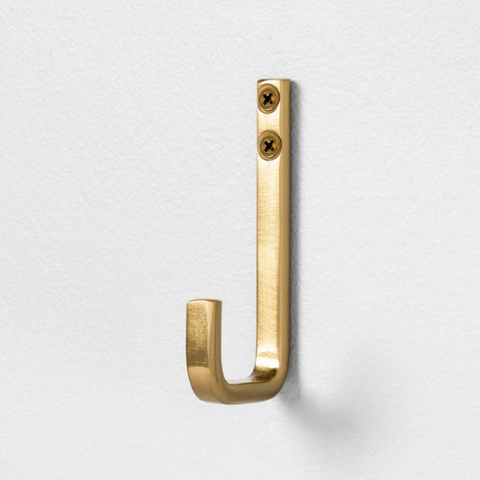 Bath Hook Brass - Hearth & Hand™ with Magnolia: Wall-Mounted, Robe Hanging, Gold Finish, Includes Hardware - Bellso