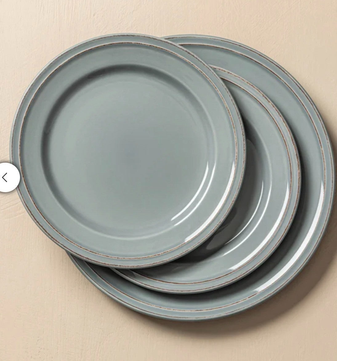 Over&back , 16 Piece - "Lake Como" Stoneware Dinnerware Set (Choose Color)