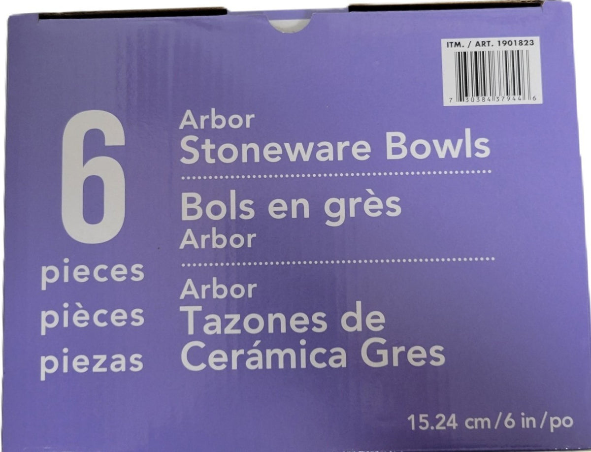 Certified International 6" Blue Arbor Bowl Set, 6-Piece