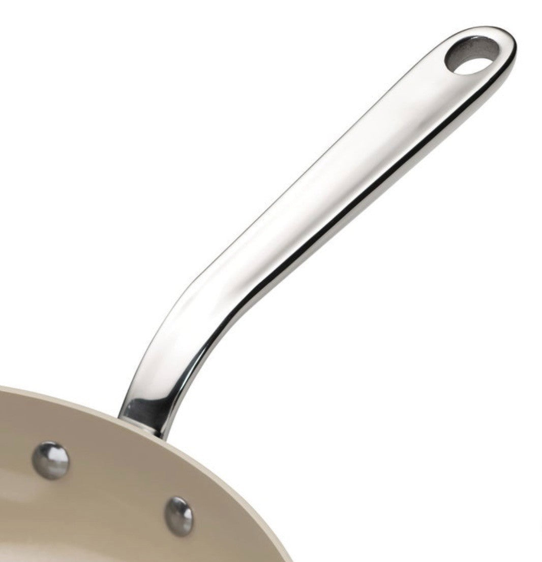 Tramontina, 3-Piece Tri-Ply Clad Stainless Steel Ceramic Nonstick Fry Pan Set