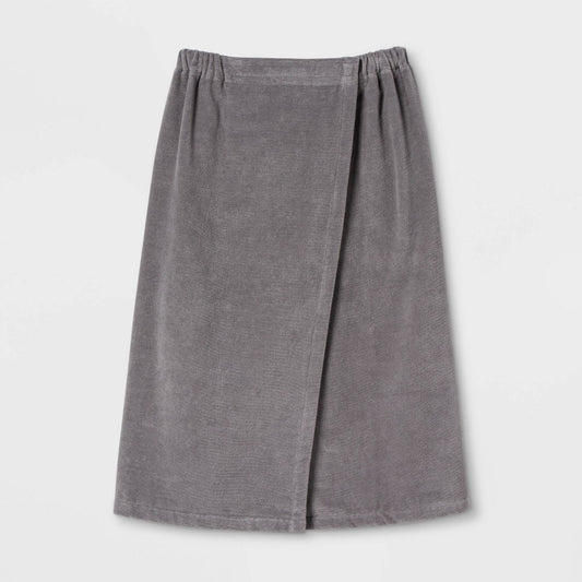 Bath Body Wrap Gray - Room Essentials: Cotton Terry Shower Wrap, Hook & Loop Closure, OEKO-TEX Certified - Bellso