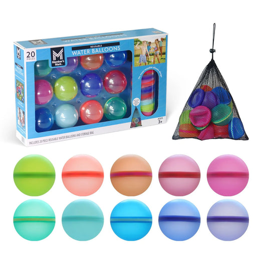 Member's Mark Self-Sealing Reusable Water Balloons with Mesh Storage Bag, 20 pc. - Bellso