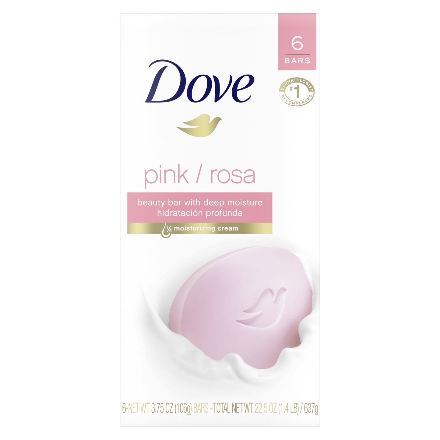 Dove Beauty Bar Pink 3.75 Oz 6 Bars