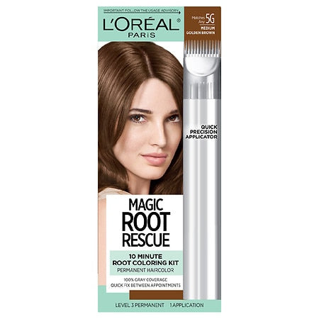 L'Oreal Paris Root Rescue Permanent Hair Color - Medium Golden Brown 5G - Bellso