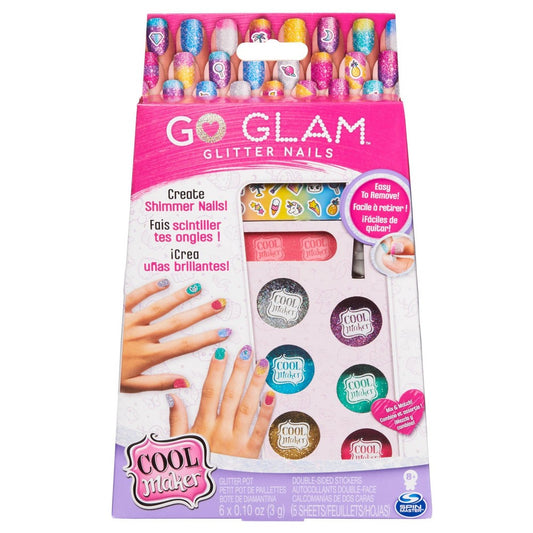 Cool Maker, Go Glam Glitter Nails Diy Activity Kit for 5 Manicures, for Kids Aged 8 and up Multi - Bellso