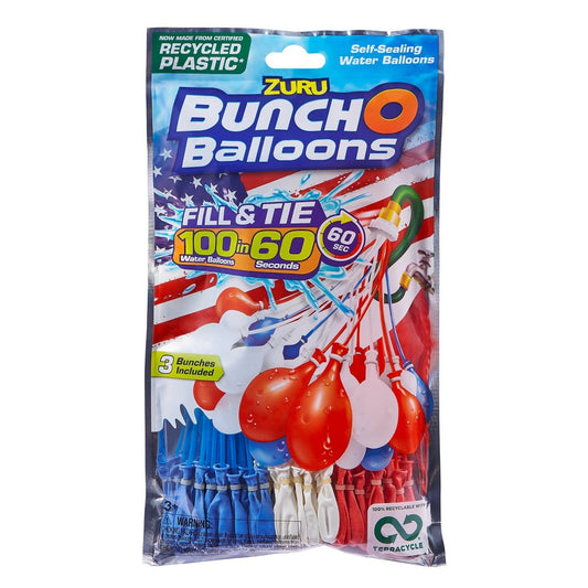 Bunch O Balloons 3pk Rapid-Filling Self-Sealing Water Balloons by ZURU - Red/White/Blue - Bellso