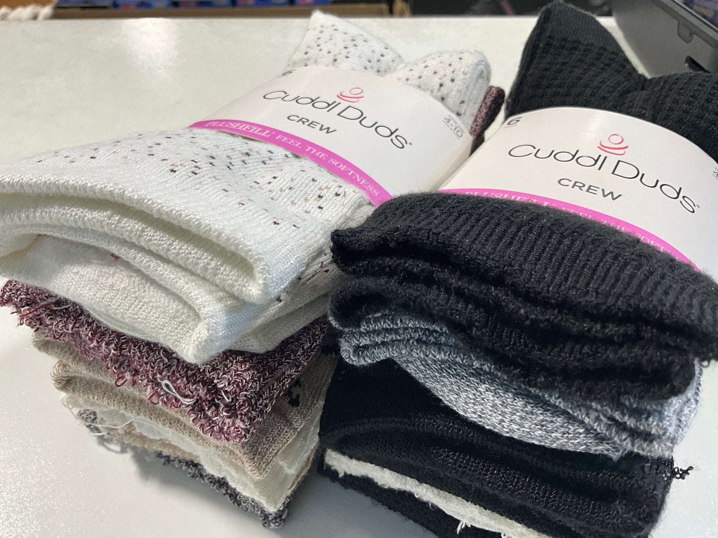 CuddlDuds Súper Soft Crew Socks. 6pk women size 4-10 - Bellso