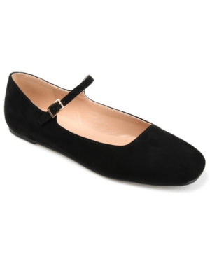 Journee Collection Carrie Flat Women's Shoes Black : 9.5 M, Faux Leather - Bellso
