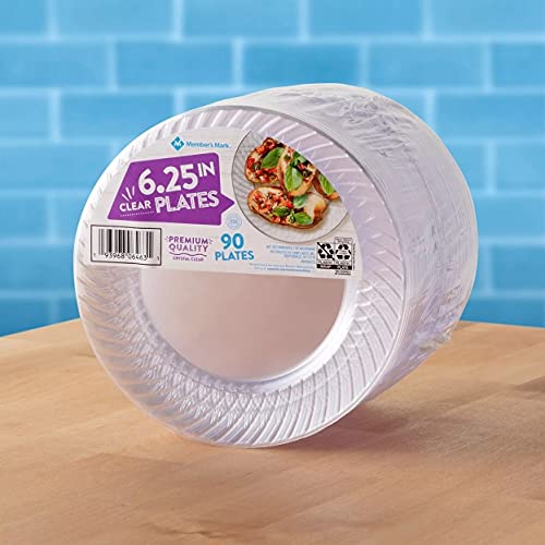 Member's Mark Clear Plastic Plates, 6.25" (90 Count) - Bellso